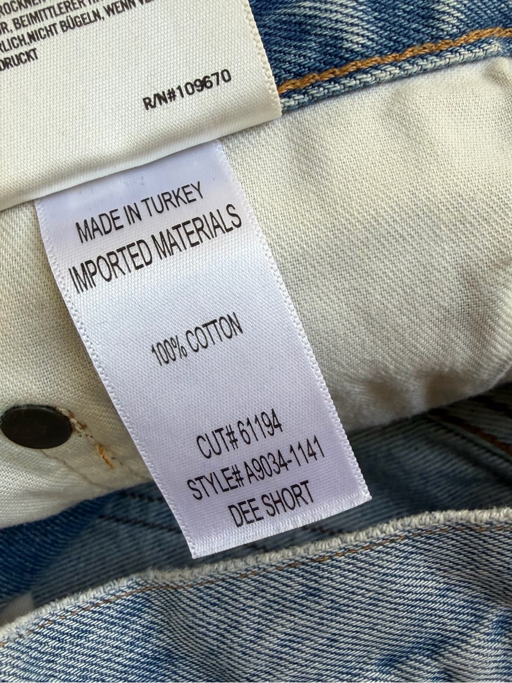 Agolde Parker Long Distressed Denim Shorts - Picture 7 of 8